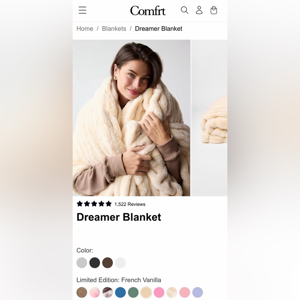 Dreamer Blanket - French Vanilla Medium